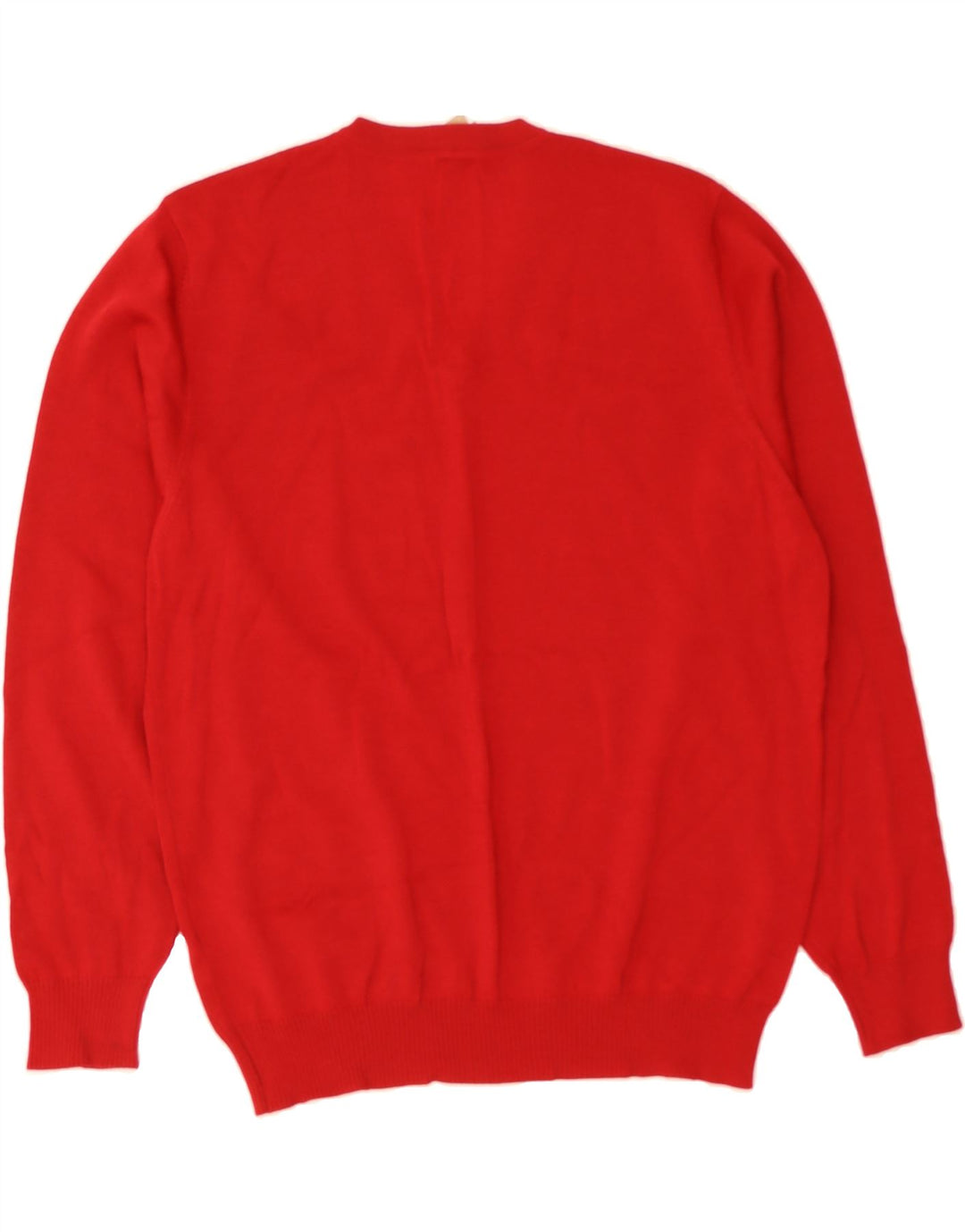 MARZ Mens V-Neck Jumper Sweater IT 52 Large Red Wool Vintage Marz and Second-Hand Marz from Messina Hembry 
