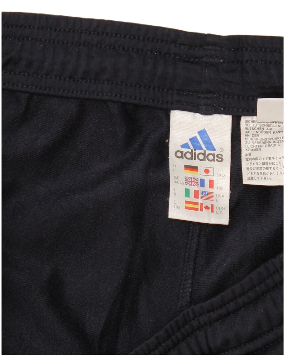 ADIDAS Mens Tracksuit Trousers UK 44/46 Large Navy Blue Polyester