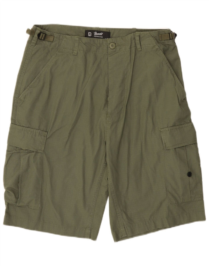 BRANDIT Mens Cargo Shorts Medium W32 Khaki Cotton