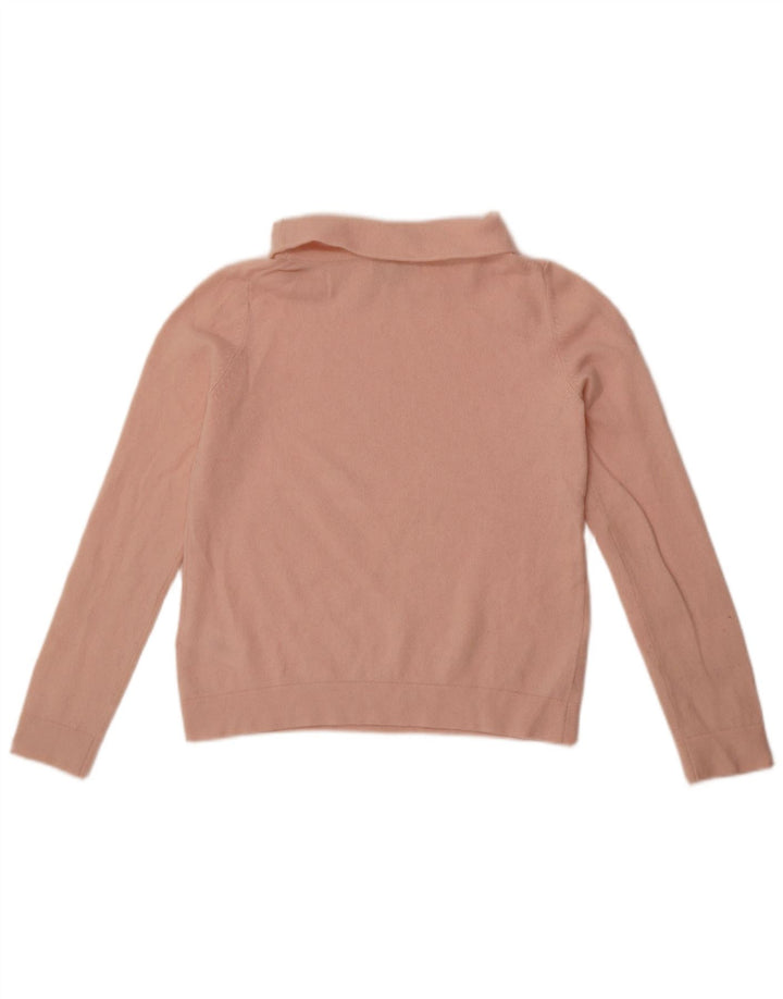 Hobbs Womens Crop Roll Neck Jumper Sweater UK 10 Small Pink Wool