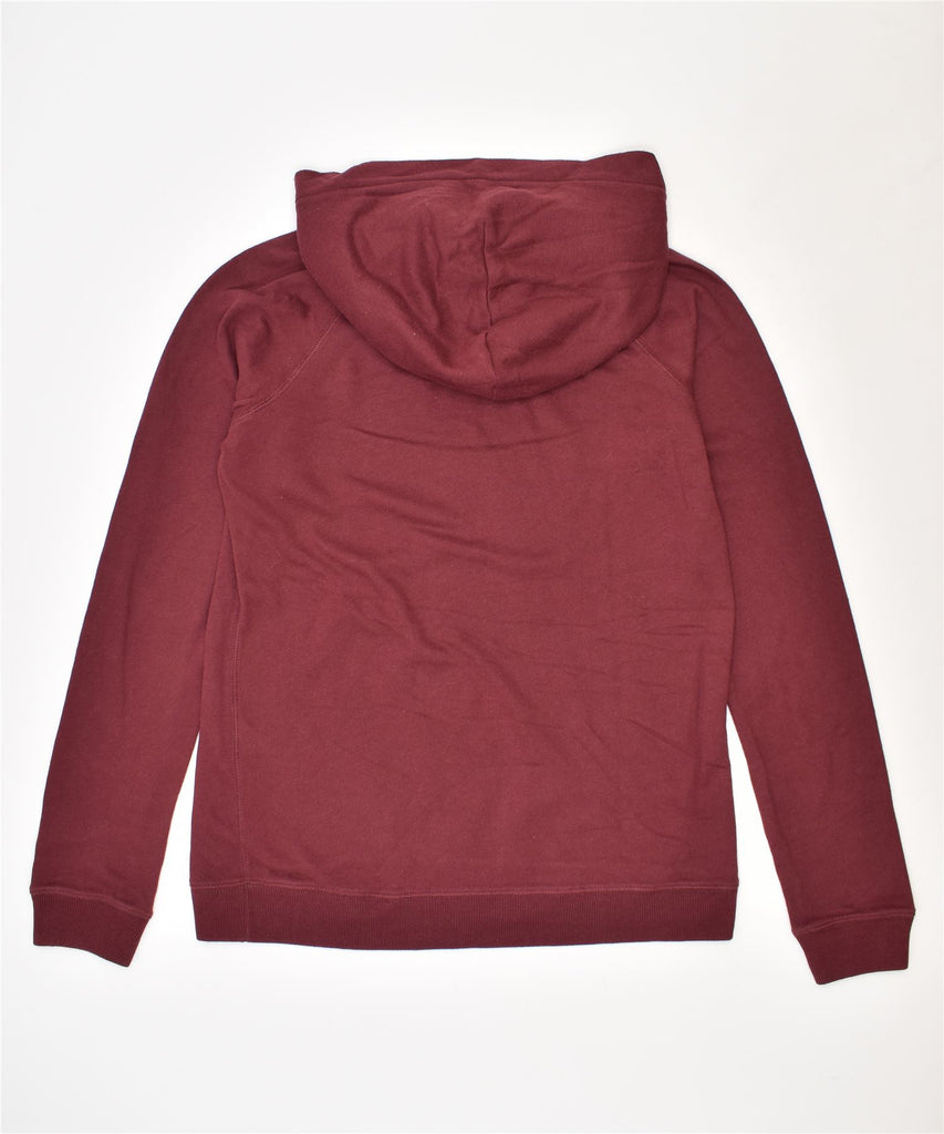 JACK WILLS Womens Loose Fit Graphic Hoodie Jumper UK 10 Small Burgundy | Vintage | Thrift | Second-Hand | Used Clothing | Messina Hembry 