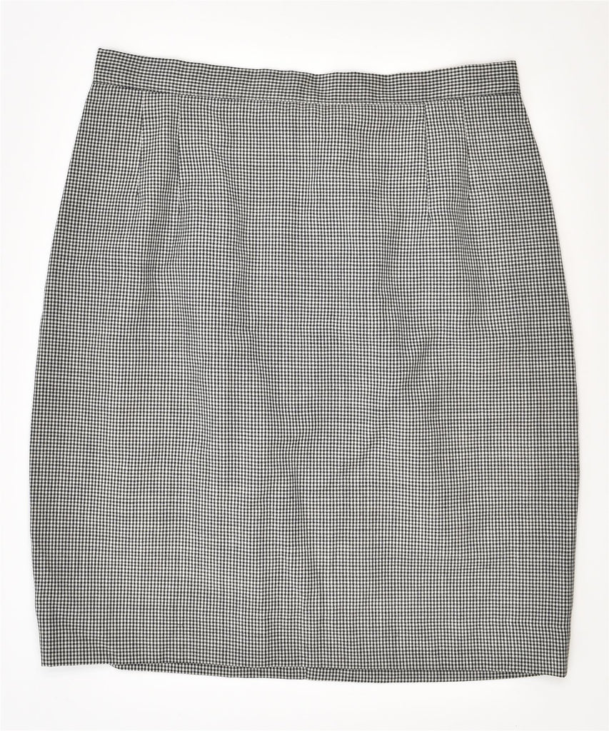 LUISA SPAGNOLI Womens Pencil Skirt IT 44 Medium W28 Grey Check | Vintage | Thrift | Second-Hand | Used Clothing | Messina Hembry 