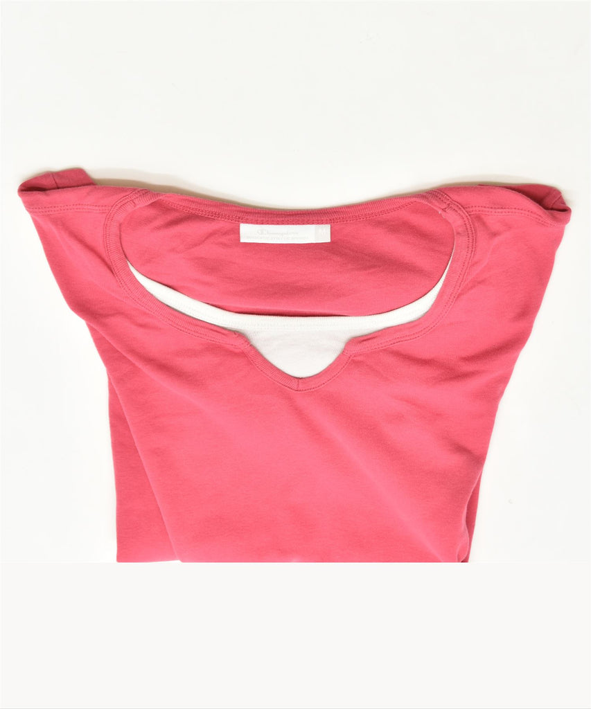 CHAMPION Womens T-Shirt Top UK 14 Medium Pink | Vintage | Thrift | Second-Hand | Used Clothing | Messina Hembry 