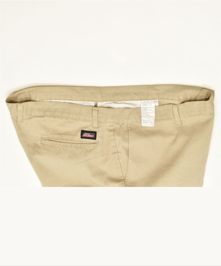 DICKIES Mens Straight Chino Trousers W40 L30 Khaki Polyester Classic | Vintage | Thrift | Second-Hand | Used Clothing | Messina Hembry 