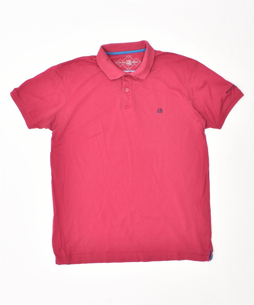 HARMOUNT & BLAINE Mens Slim Fit Polo Shirt 2XL Pink | Vintage | Thrift | Second-Hand | Used Clothing | Messina Hembry 