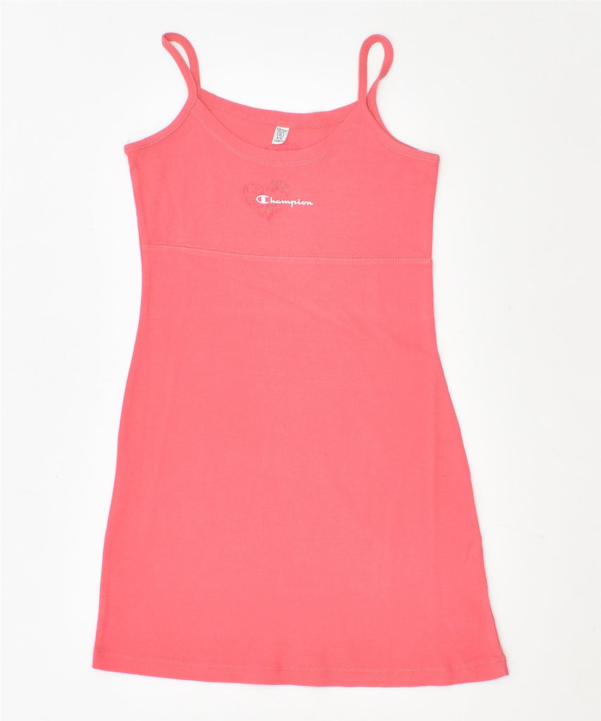 CHAMPION Girls A-Line Dress 9-10 Years Medium Pink | Vintage | Thrift | Second-Hand | Used Clothing | Messina Hembry 