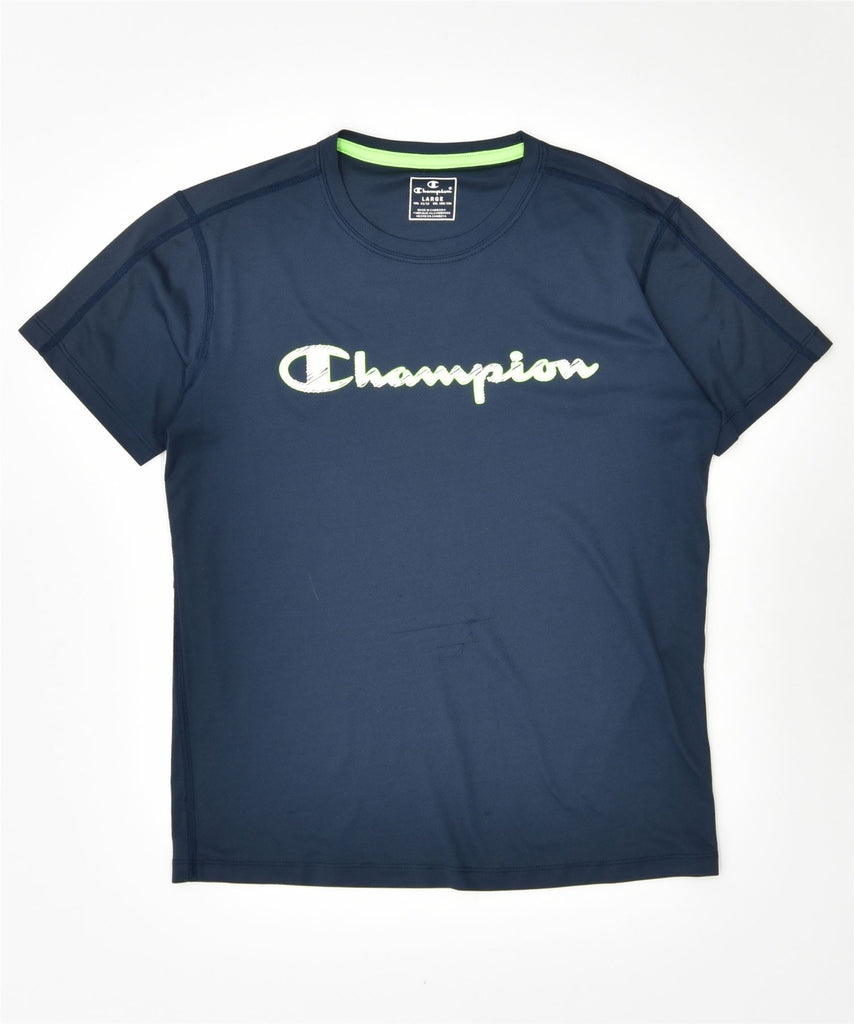 CHAMPION Boys Graphic T-Shirt Top 11-12 Years Large Blue | Vintage | Thrift | Second-Hand | Used Clothing | Messina Hembry 