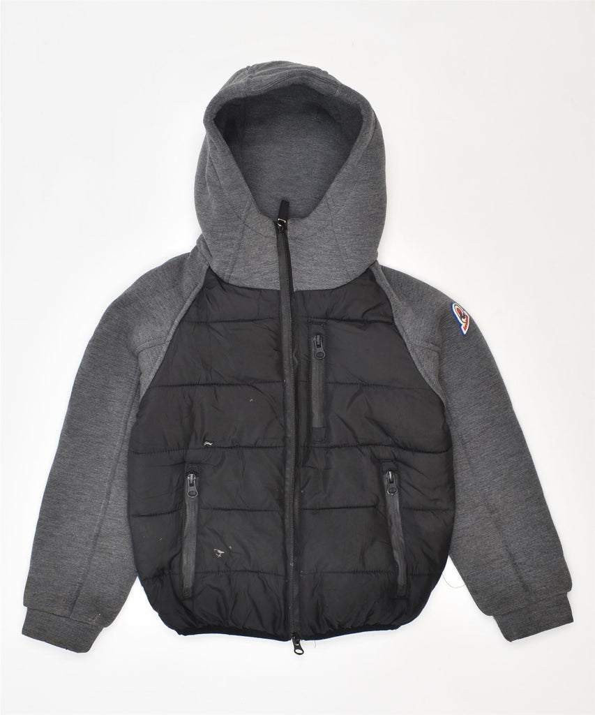 INVICTA Boys Hooded Padded Jacket 5-6 Years Black Polyester | Vintage | Thrift | Second-Hand | Used Clothing | Messina Hembry 