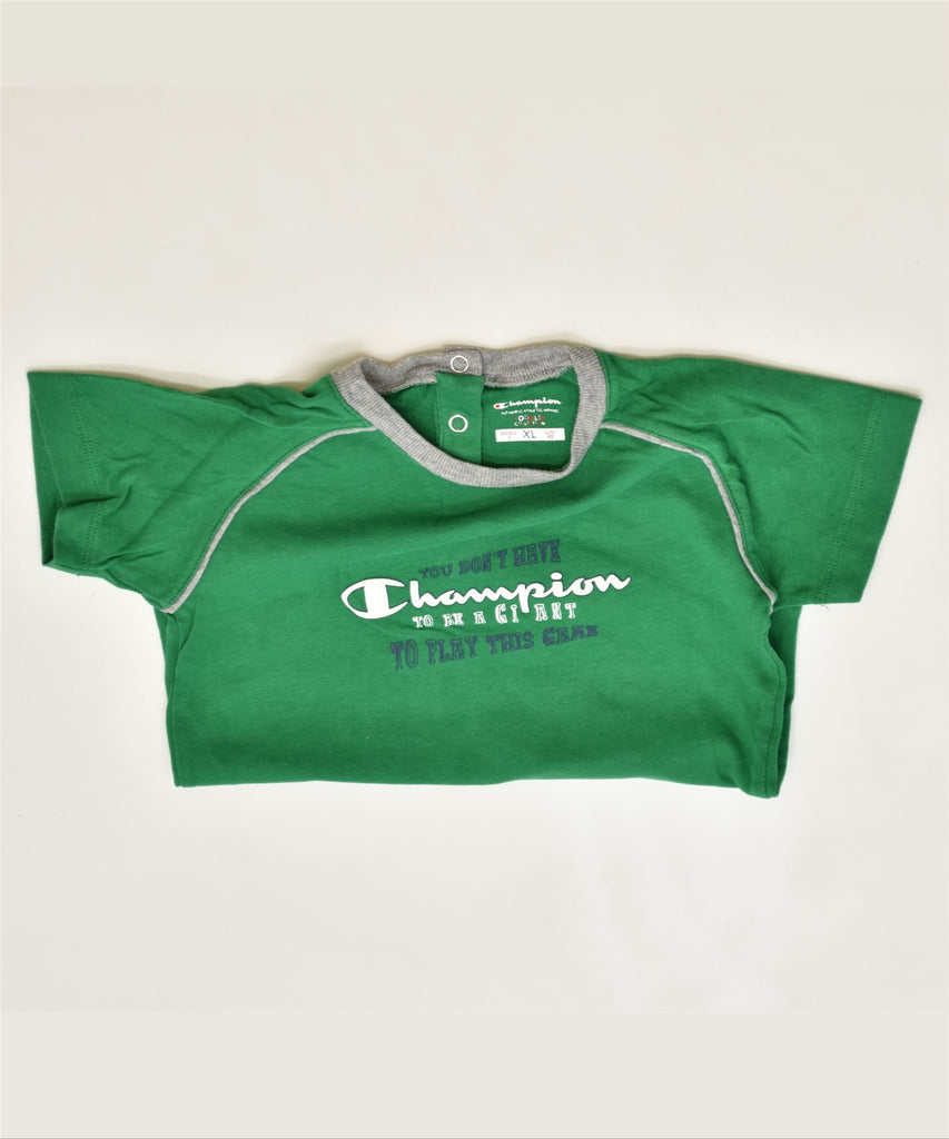 CHAMPION Girls Graphic T-Shirt Top 2-3 Years XL Green | Vintage | Thrift | Second-Hand | Used Clothing | Messina Hembry 