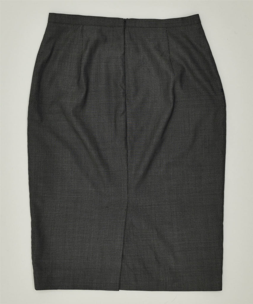 MAX MARA Womens Straight Skirt UK 12 Medium W30 Grey Wool | Vintage | Thrift | Second-Hand | Used Clothing | Messina Hembry 