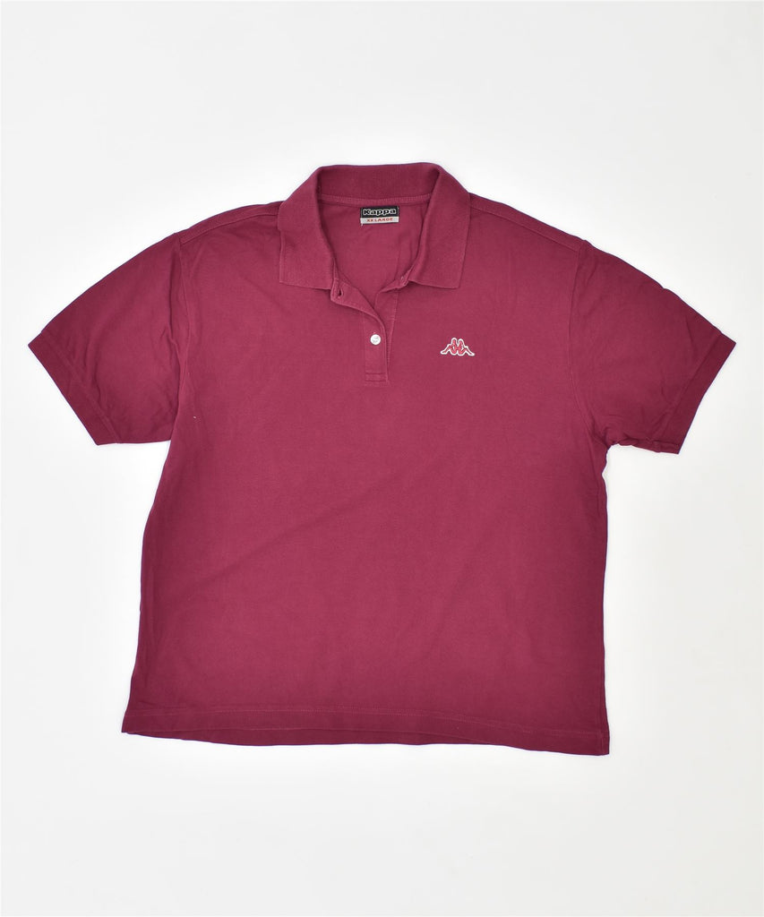 KAPPA Womens Polo Shirt UK 20 2XL Burgundy | Vintage | Thrift | Second-Hand | Used Clothing | Messina Hembry 