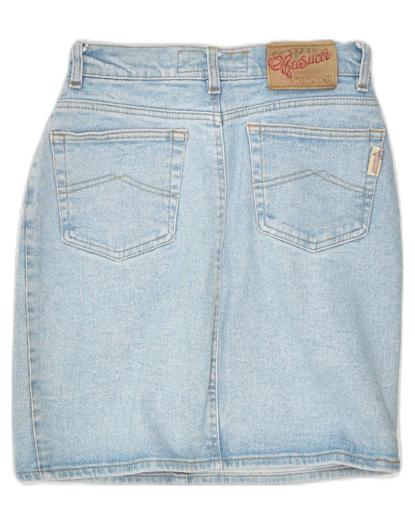 CASUCCI Womens Denim Skirt UK 10 Small W26 Blue | Vintage | Thrift | Second-Hand | Used Clothing | Messina Hembry 