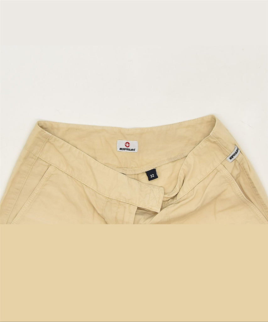 MURPHY & NYE Womens Chino Shorts W32 Large Beige Cotton Classic | Vintage | Thrift | Second-Hand | Used Clothing | Messina Hembry 