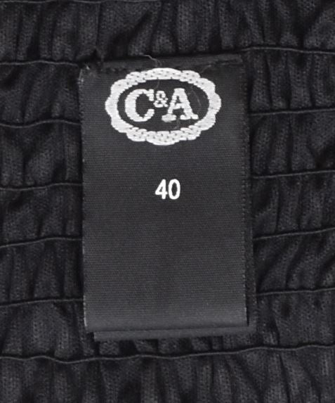 C&A Womens Princess Dress IT 40 Small Black Polyester | Vintage | Thrift | Second-Hand | Used Clothing | Messina Hembry 