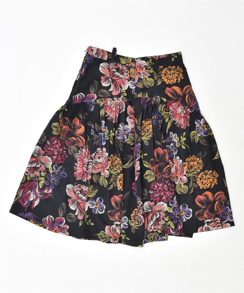 VINTAGE Womens A-Line Skirt Small W27 Multicoloured Floral Viscose | Vintage | Thrift | Second-Hand | Used Clothing | Messina Hembry 