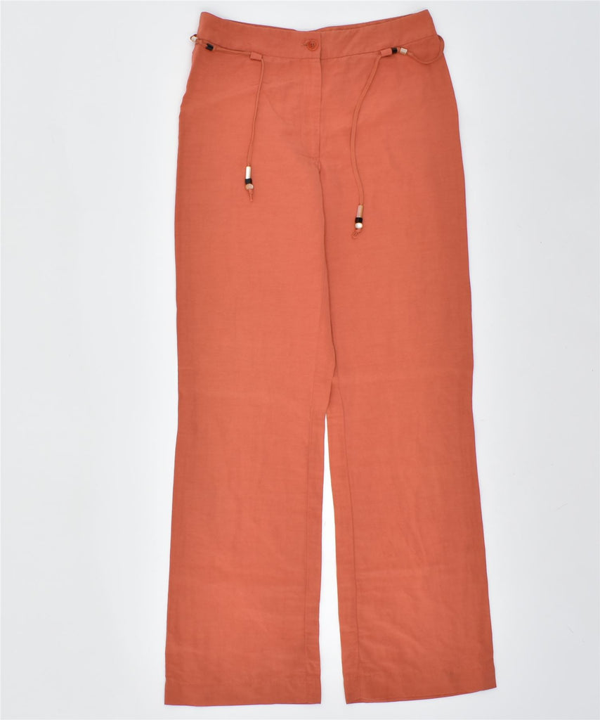 S.O'LIVER Womens Marla Straight Casual Trousers W27 L30 Orange Polyamide | Vintage | Thrift | Second-Hand | Used Clothing | Messina Hembry 