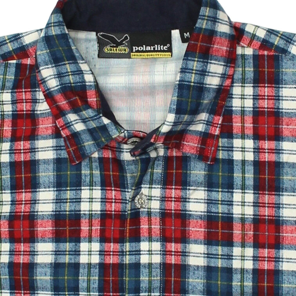 Salewa Polarlite Mens Red Blue Check Lumberjacket Short Sleeve Shirt | Vintage | Vintage Messina Hembry | Thrift | Second-Hand Messina Hembry | Used Clothing | Messina Hembry 