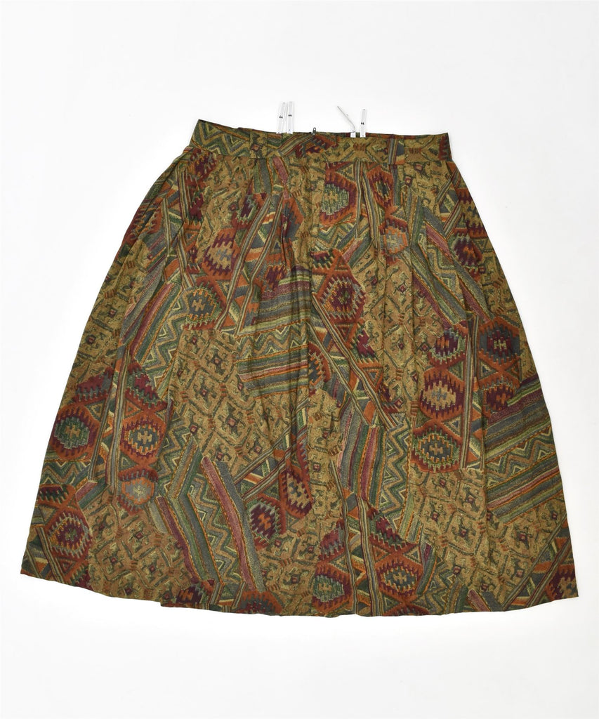 VINTAGE Womens Pleated Skirt EU 44 Large W32 Multicoloured Aztec | Vintage | Thrift | Second-Hand | Used Clothing | Messina Hembry 