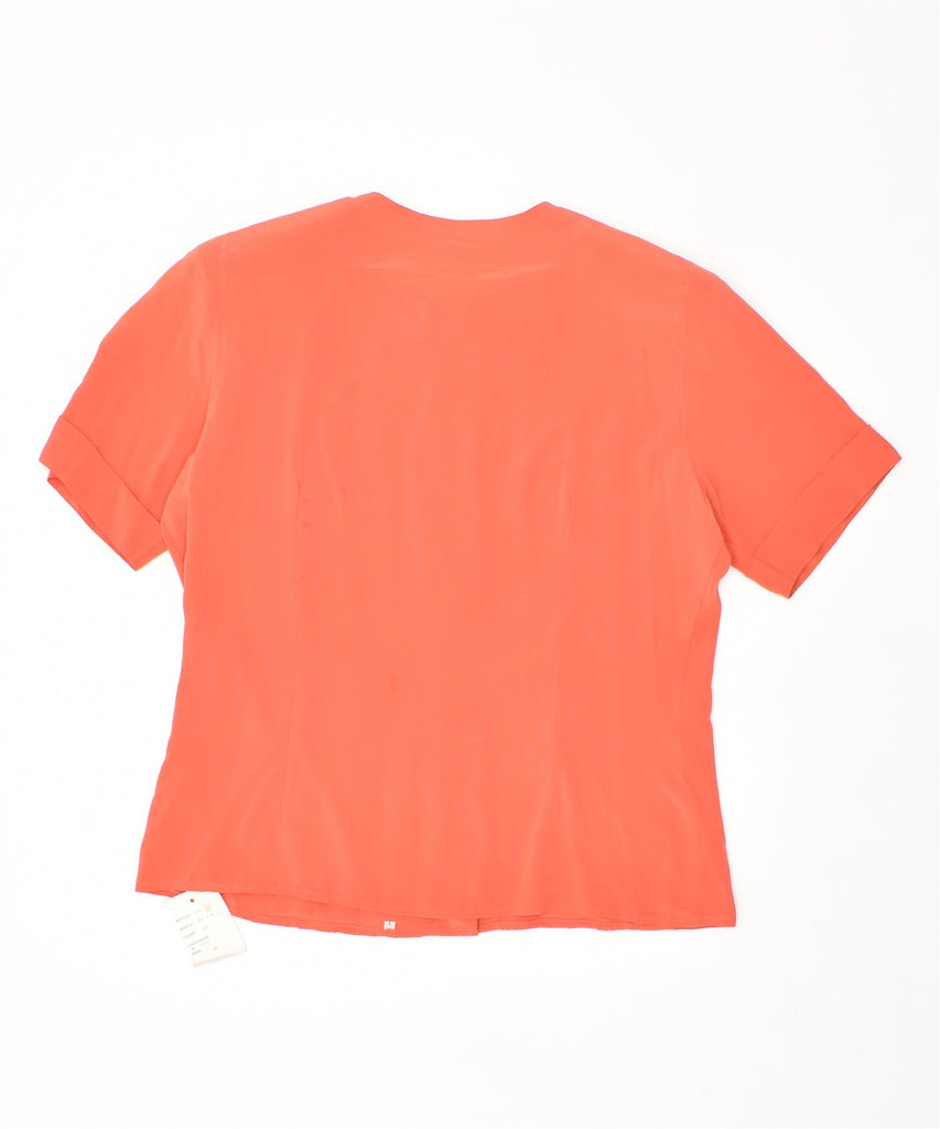 CIANGOLA Womens Shirt Blouse IT 46 Large Orange Polyester Vintage | Vintage | Thrift | Second-Hand | Used Clothing | Messina Hembry 