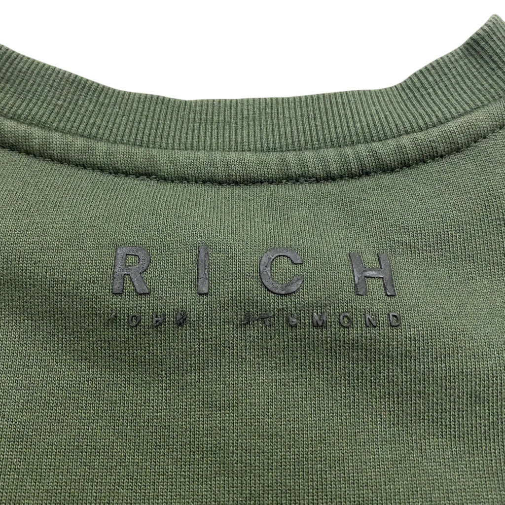 John Richmond Evil Dudes Sweatshirt | Vintage Luxury High End Designer Green | Vintage Messina Hembry | Thrift | Second-Hand Messina Hembry | Used Clothing | Messina Hembry 