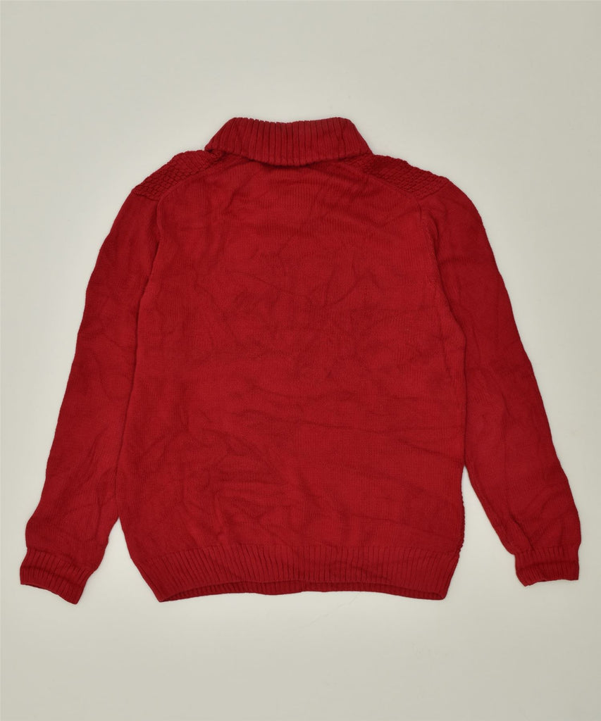 CHAPS Mens Shawl Neck Jumper Sweater Large Red Cotton | Vintage | Thrift | Second-Hand | Used Clothing | Messina Hembry 