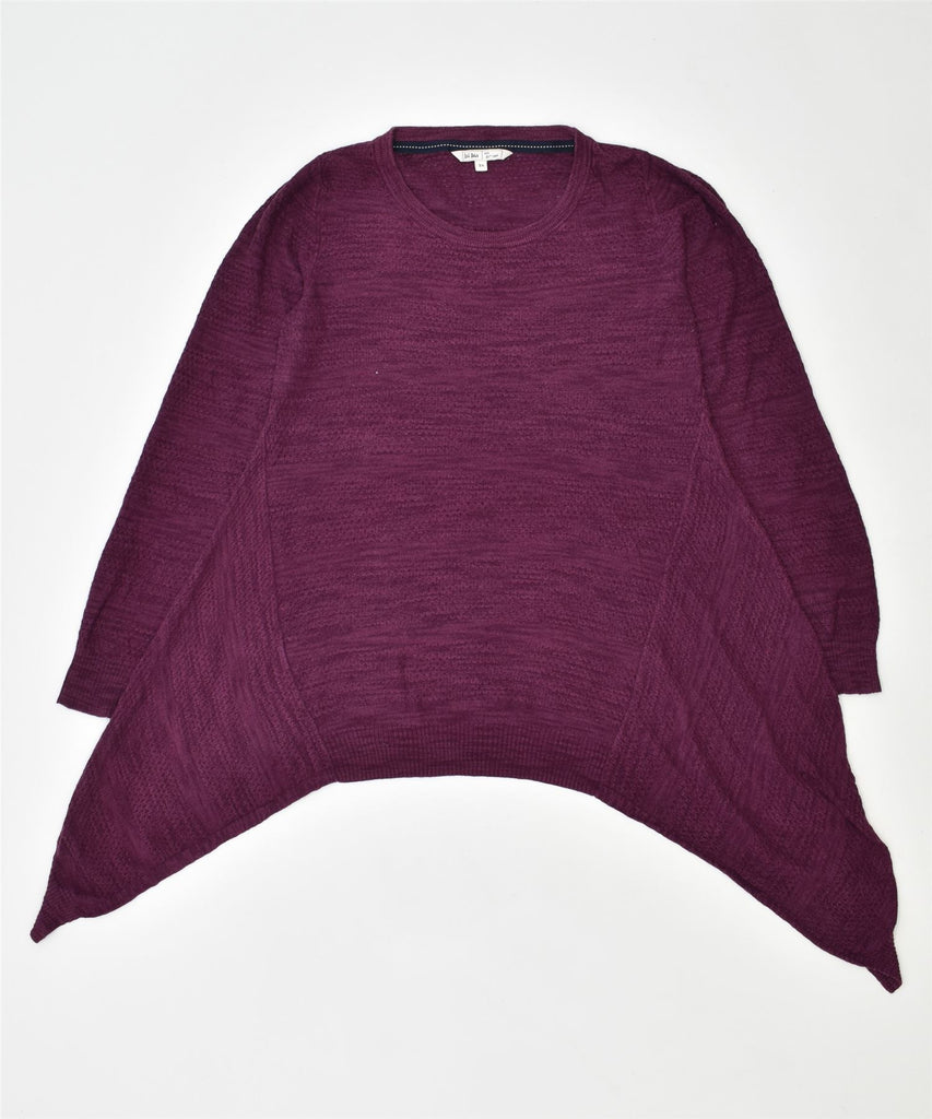 FAT FACE Womens Asymmetric Crew Neck Jumper Sweater UK 14 Large Maroon | Vintage | Thrift | Second-Hand | Used Clothing | Messina Hembry 