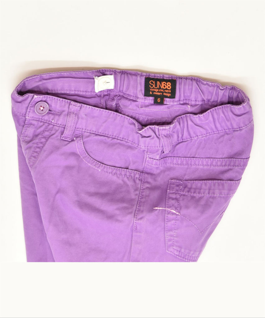 SUN68 Girls Casual Shorts 5-6 Years W24 Purple Cotton Classic | Vintage | Thrift | Second-Hand | Used Clothing | Messina Hembry 