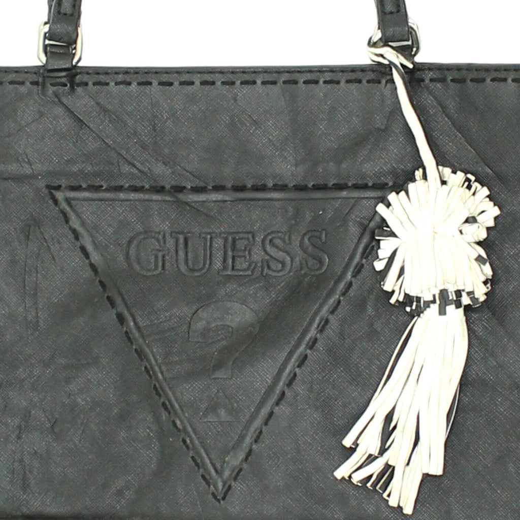 Guess Womens Black Leather Handbag | Vintage Designer Ladies Shoulder Bag VTG | Vintage Messina Hembry | Thrift | Second-Hand Messina Hembry | Used Clothing | Messina Hembry 