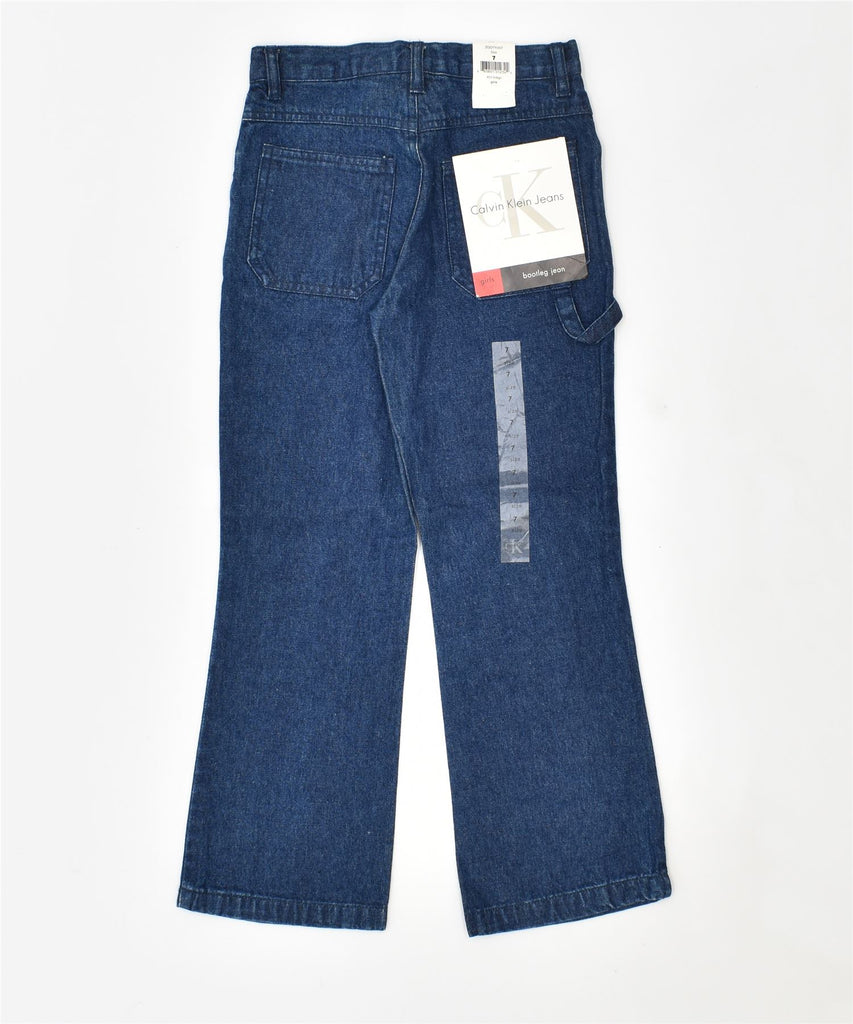 CALVIN KLEIN Girls Bootcut Jeans 6-7 Years W23 L21 Blue Cotton | Vintage | Thrift | Second-Hand | Used Clothing | Messina Hembry 