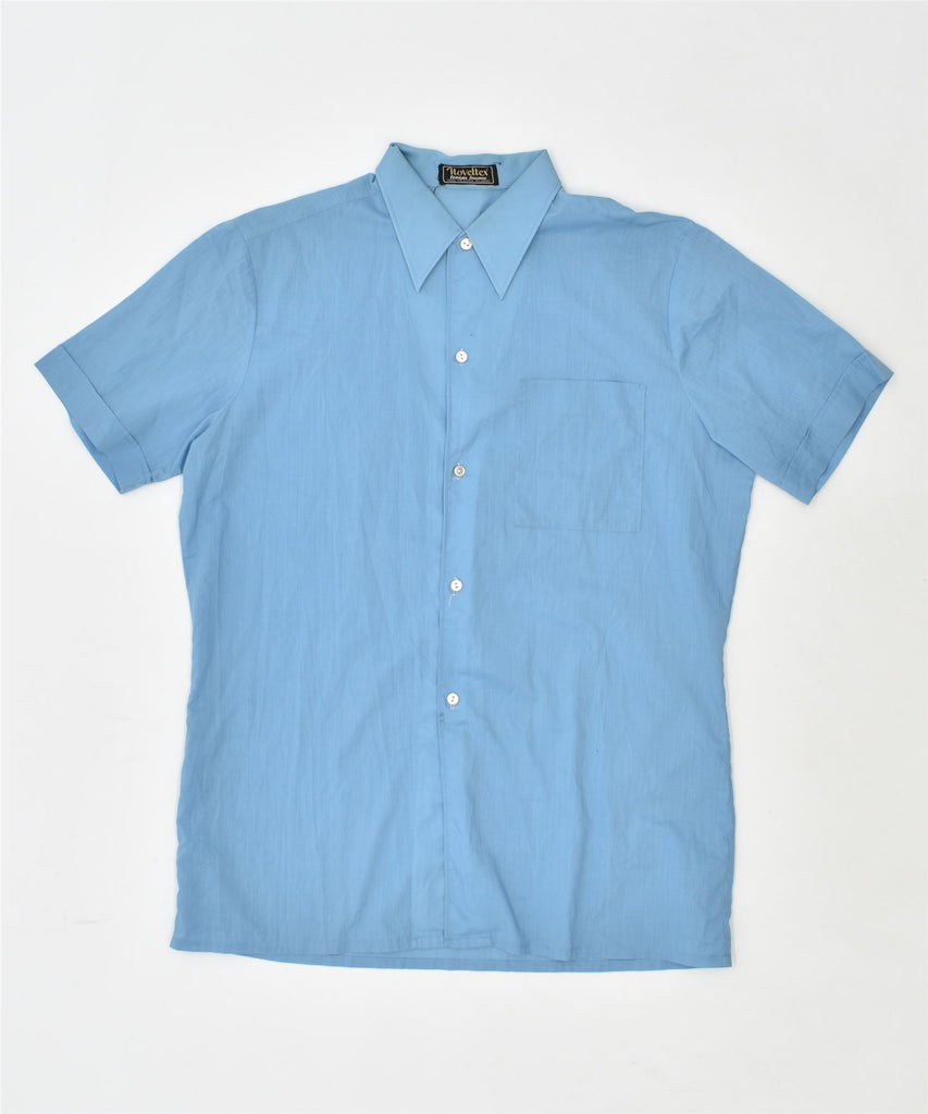 NOVETTEX Mens Short Sleeve Shirt Medium Blue Vintage | Vintage | Thrift | Second-Hand | Used Clothing | Messina Hembry 