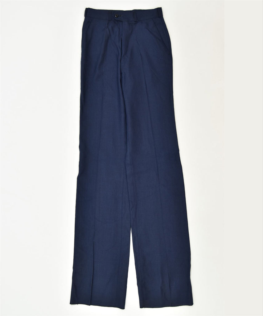 VINTAGE Womens Flare Trousers W26 L38 Navy Blue Classic | Vintage | Thrift | Second-Hand | Used Clothing | Messina Hembry 