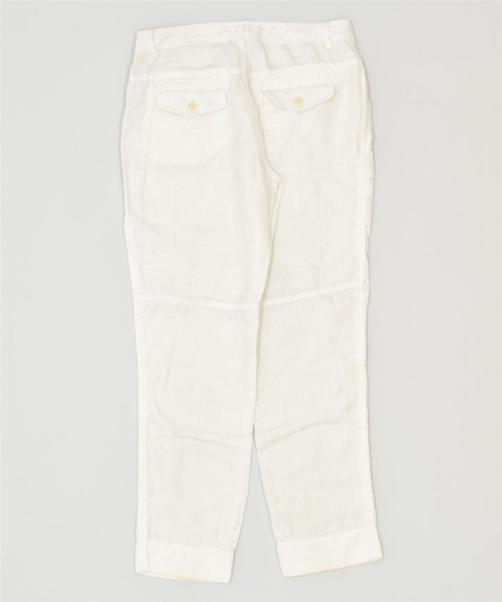MASSIMO DUTTI Womens Pegged Chino Trousers W28 L27 White Classic | Vintage | Thrift | Second-Hand | Used Clothing | Messina Hembry 