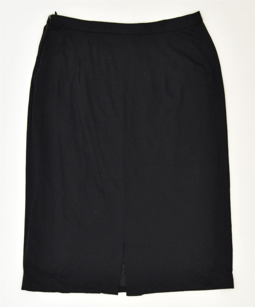 LUISA SPAGNOLI Womens Straight Skirt IT 48 XL W30 Black Wool Classic | Vintage | Thrift | Second-Hand | Used Clothing | Messina Hembry 