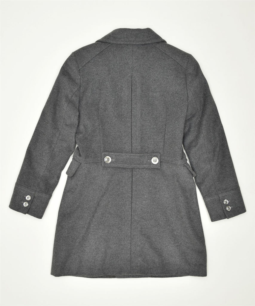 SISLEY Womens Double Breasted Overcoat IT 48 XL Grey Wool Vintage | Vintage | Thrift | Second-Hand | Used Clothing | Messina Hembry 