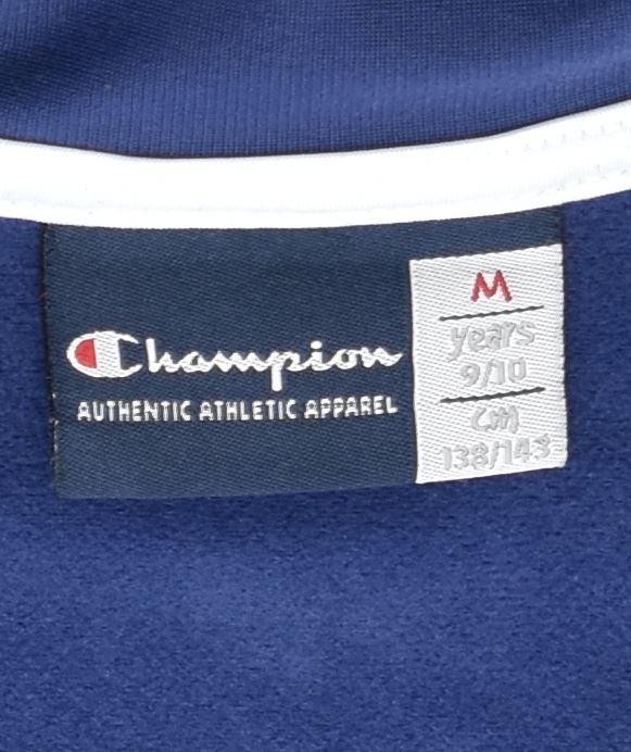 CHAMPION Girls Tracksuit Top Jacket 9-10 Years Medium Blue Polyester | Vintage | Thrift | Second-Hand | Used Clothing | Messina Hembry 