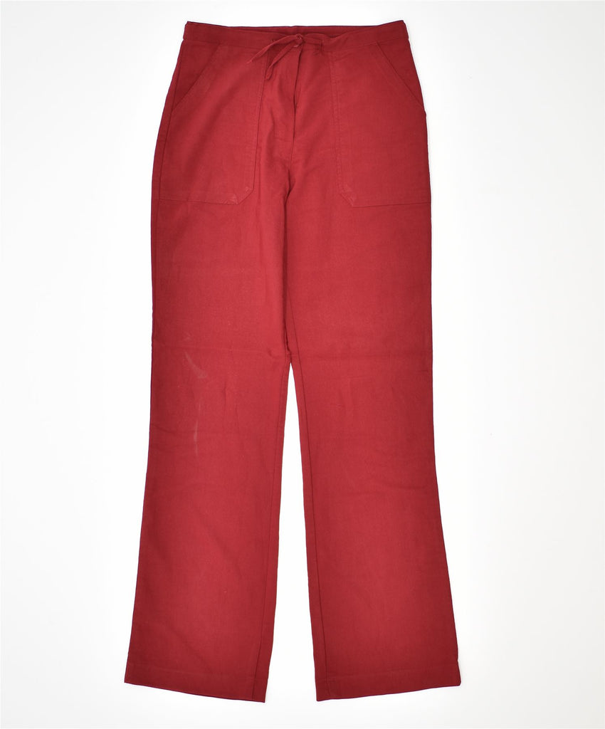 VINTAGE Womens Flare Chino Trousers W28 L30 Burgundy | Vintage | Thrift | Second-Hand | Used Clothing | Messina Hembry 