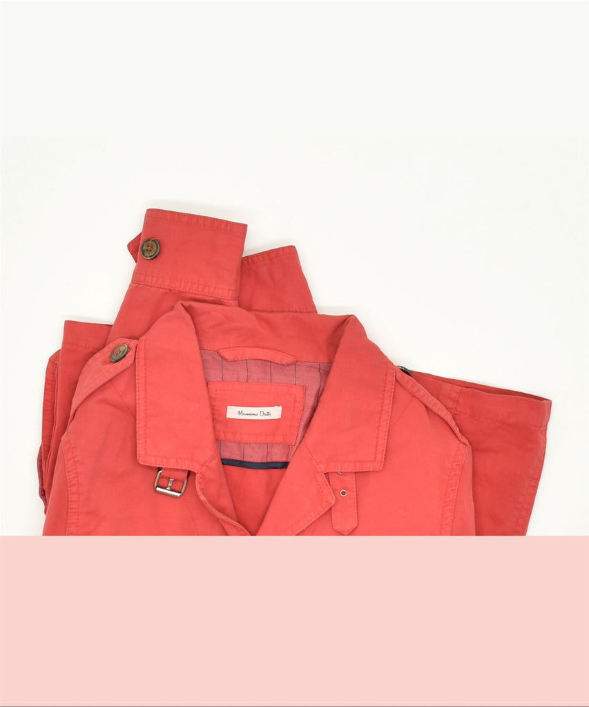 MASSIMO DUTTI Womens Military Jacket EU 36 Small Red Cotton | Vintage | Thrift | Second-Hand | Used Clothing | Messina Hembry 