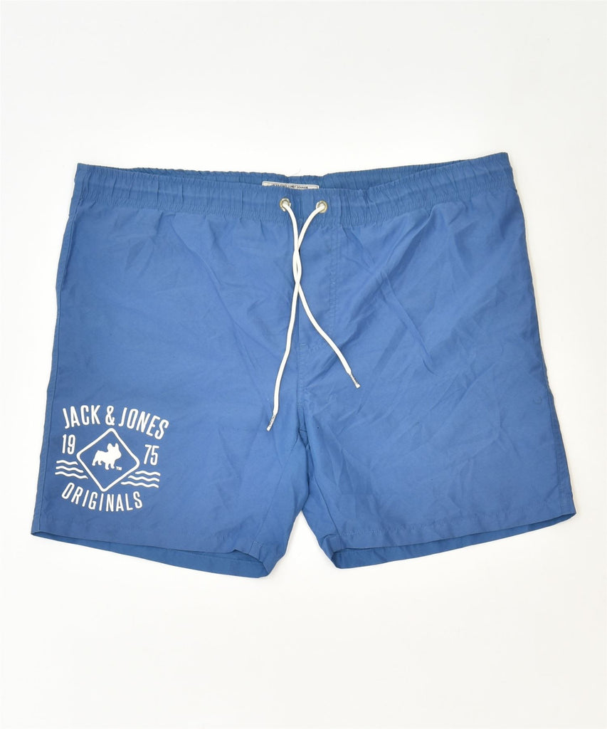 JACK & JONES Mens Sport Shorts W38 XL Blue Sports | Vintage | Thrift | Second-Hand | Used Clothing | Messina Hembry 