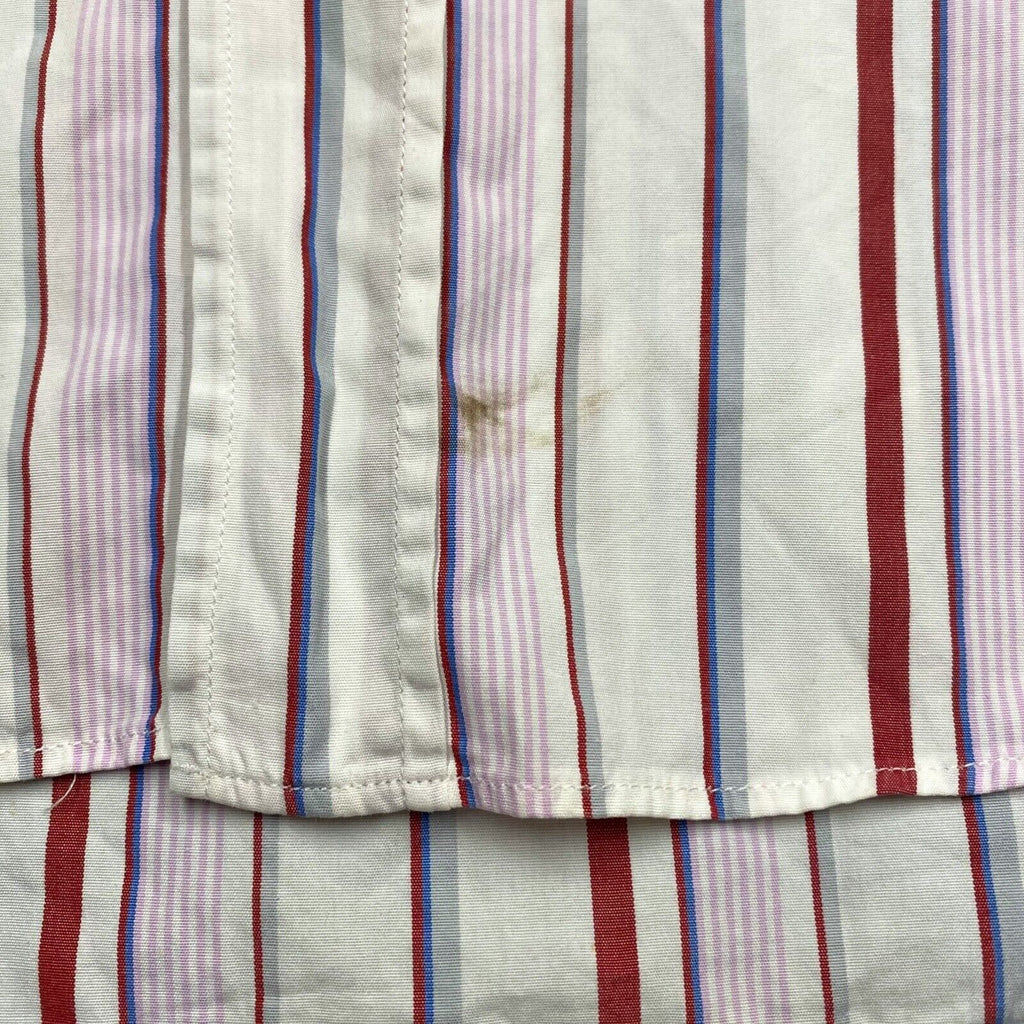 Etro Striped Semi Spread Collar Shirt | Vintage High End Designer Pink White VTG | Vintage Messina Hembry | Thrift | Second-Hand Messina Hembry | Used Clothing | Messina Hembry 