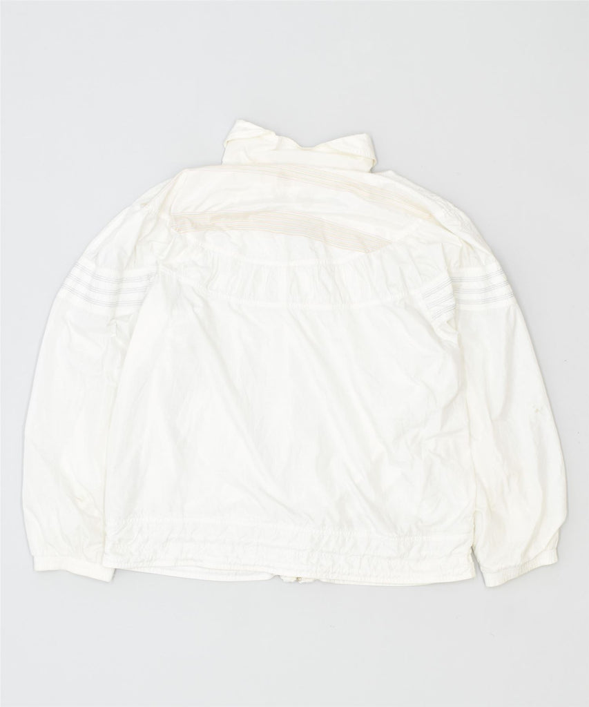 ELLESSE Womens Rain Jacket IT 44 Medium White Polyamide Vintage | Vintage | Thrift | Second-Hand | Used Clothing | Messina Hembry 