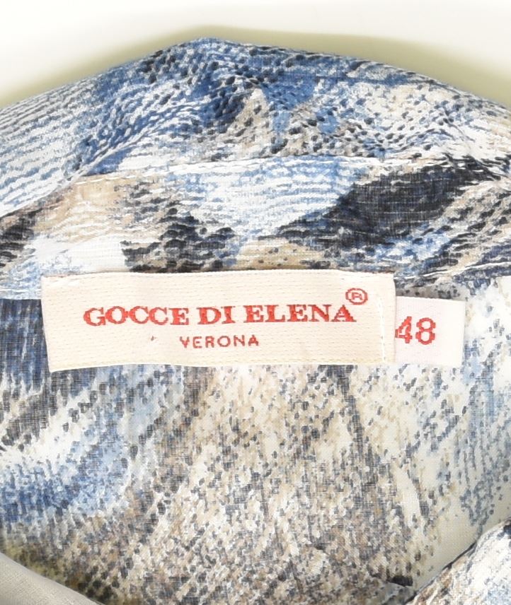 GOCCE DI ELENA Womens Short Sleeve Shirt IT 48 XL Multicoloured Cotton | Vintage | Thrift | Second-Hand | Used Clothing | Messina Hembry 