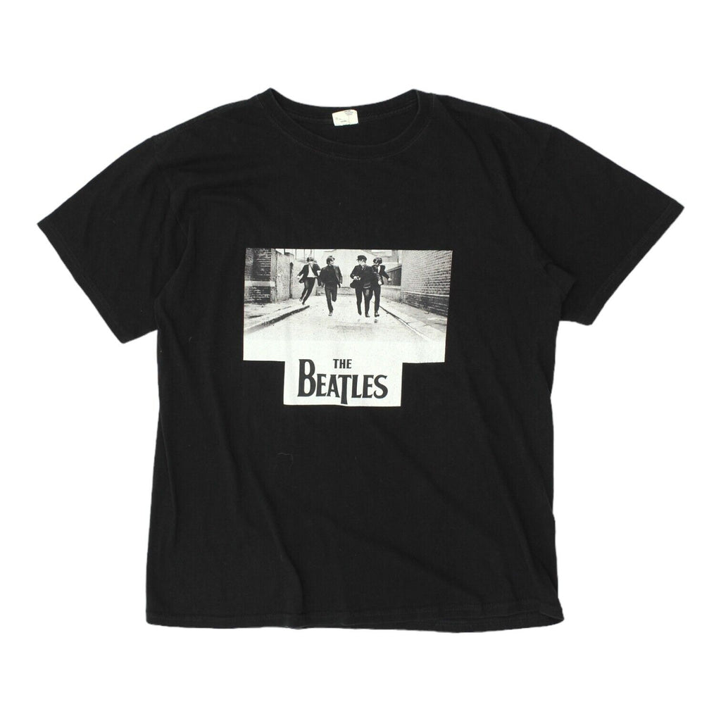 The Beatles Mens Black Tshirt | Vintage Iconic Pop Rock Music Band Tee VTG | Vintage Messina Hembry | Thrift | Second-Hand Messina Hembry | Used Clothing | Messina Hembry 