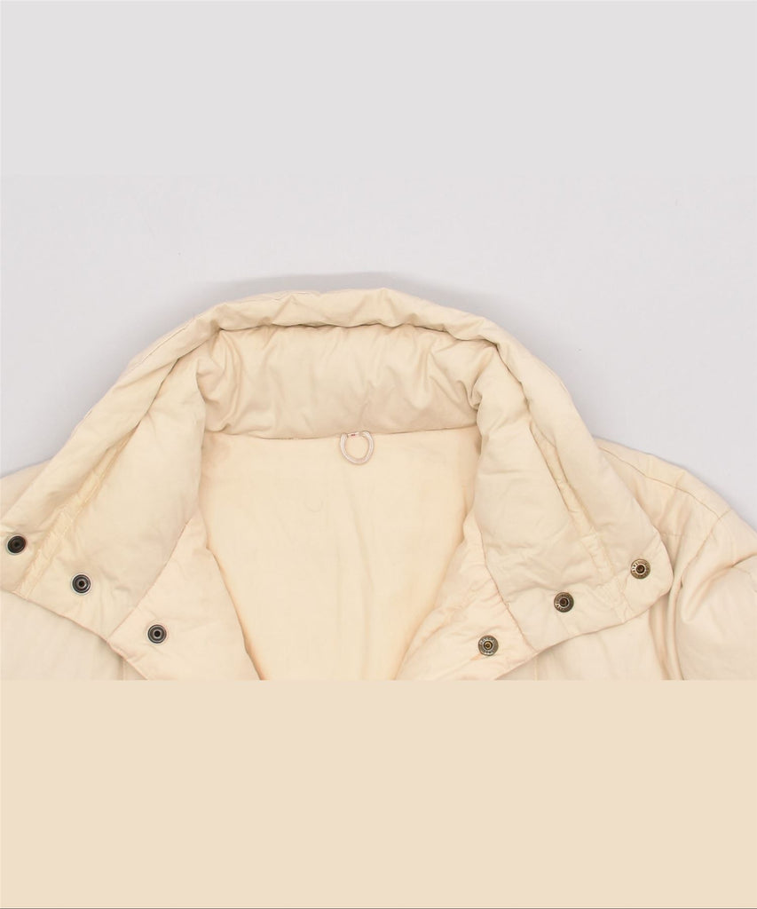 MC ROSS Mens Padded Coat UK 36 Small Beige Cotton | Vintage | Thrift | Second-Hand | Used Clothing | Messina Hembry 