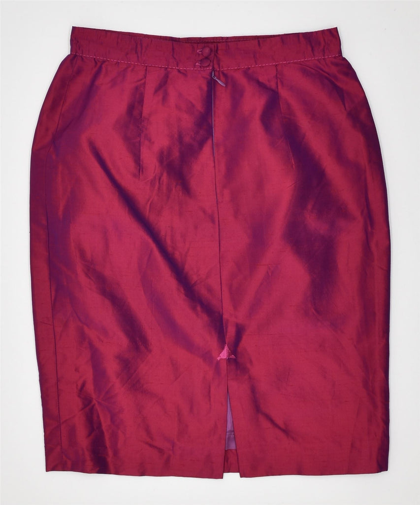 VINTAGE Womens Pencil Skirt W26 Small Maroon | Vintage | Thrift | Second-Hand | Used Clothing | Messina Hembry 