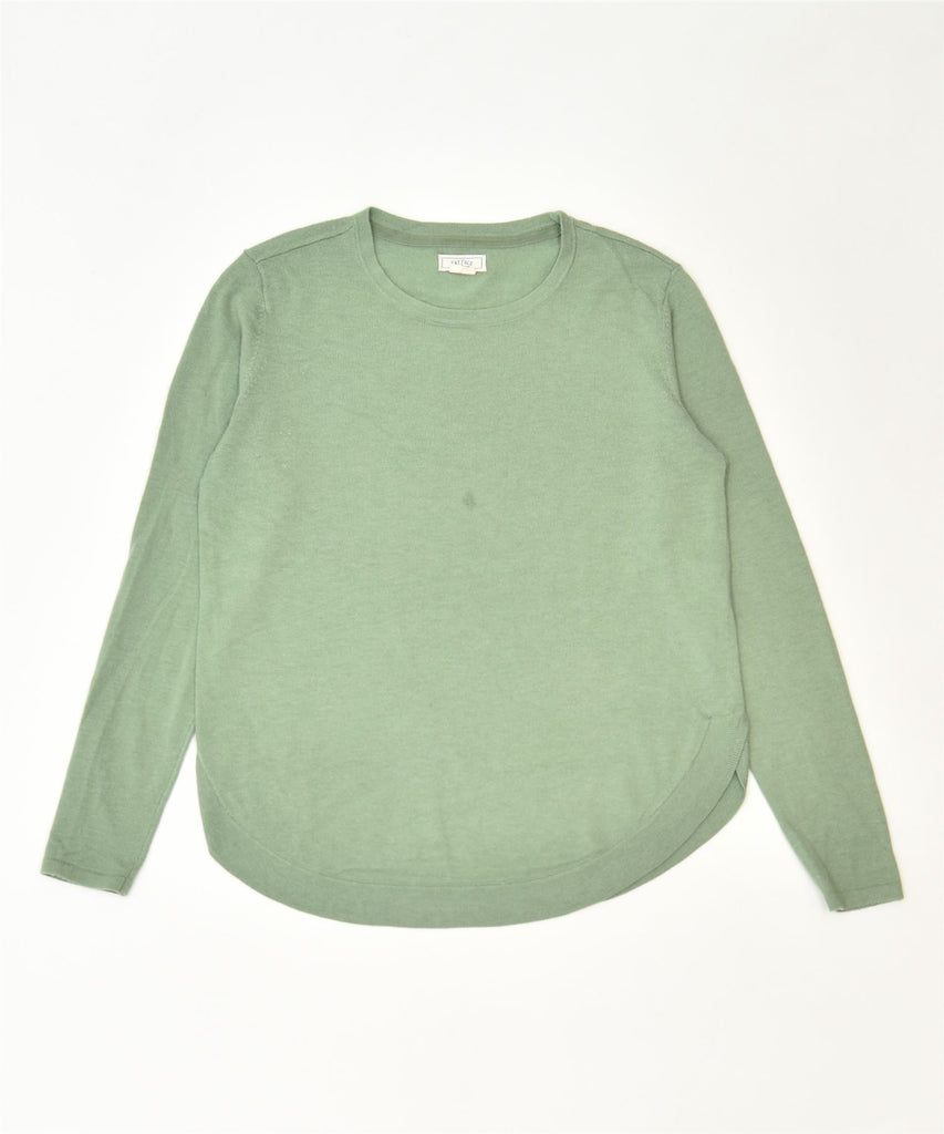 FAT FACE Womens Crew Neck Jumper Sweater UK 10 Small Green Classic | Vintage | Thrift | Second-Hand | Used Clothing | Messina Hembry 