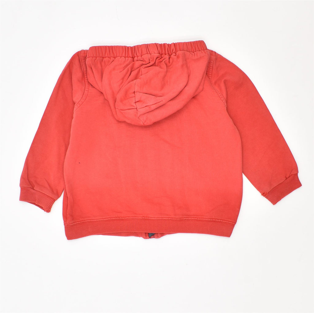 CHAMPION Girls Zip Hoodie Sweater 18-24 Months Red Cotton | Vintage | Thrift | Second-Hand | Used Clothing | Messina Hembry 