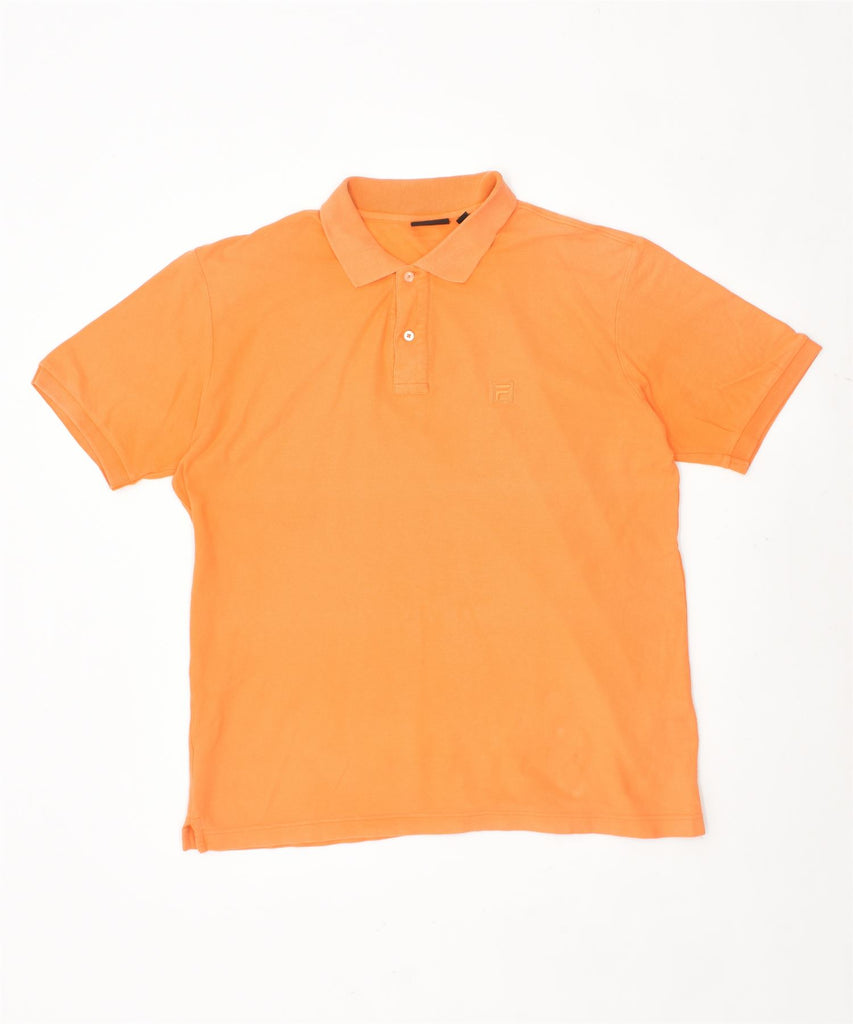 FILA Mens Polo Shirt Large Orange Cotton | Vintage | Thrift | Second-Hand | Used Clothing | Messina Hembry 
