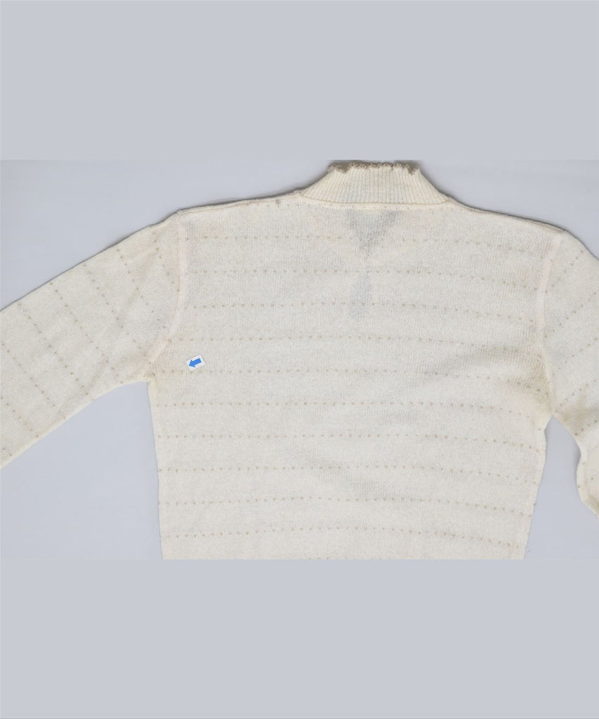 FALKLAND Womens Turtle Neck Jumper Sweater UK 14 Medium Off White Vintage | Vintage | Thrift | Second-Hand | Used Clothing | Messina Hembry 