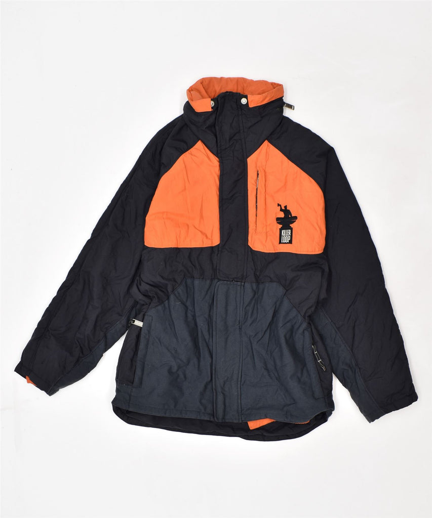KILLER LOOP Mens Ski Jacket UK 36 Small Black Colourblock Polyamide | Vintage | Thrift | Second-Hand | Used Clothing | Messina Hembry 