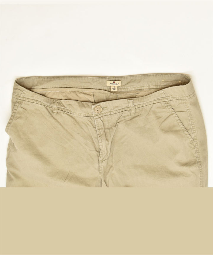 WOOLRICH Womens Slim Chino Trousers US 12 XL W34 L26 Brown Cotton Classic | Vintage | Thrift | Second-Hand | Used Clothing | Messina Hembry 